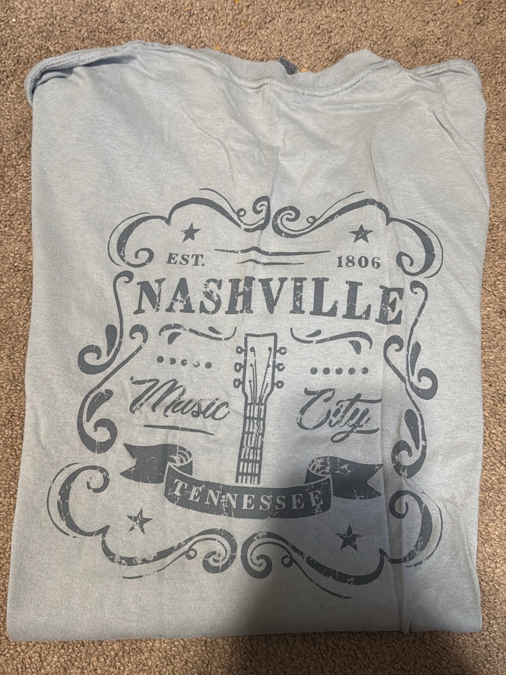Nashville Tennessee Graphic Short Sleeve Tee - Light Blue